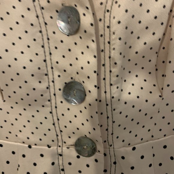 Massimo Dutti Cream Polka Dot Long Sleeve Dress - Picture 10 of 10